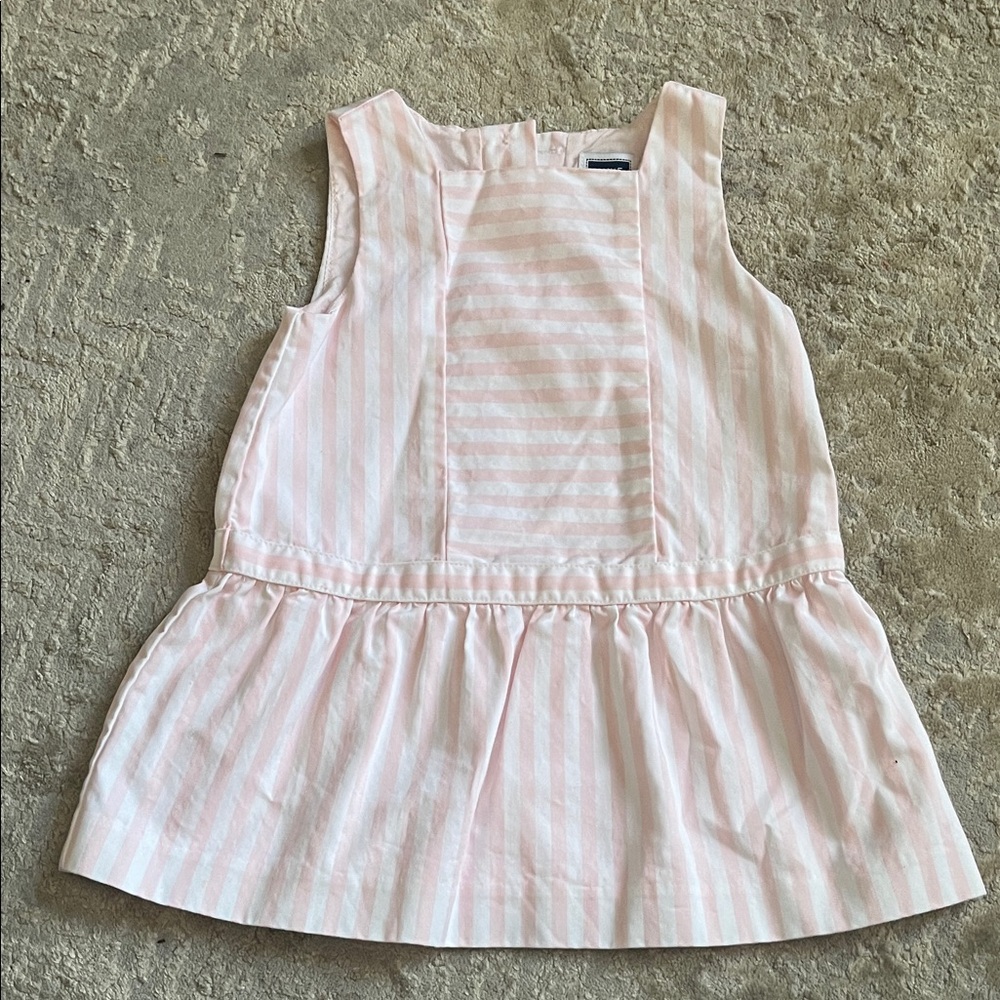 Janie and Jack Pink and White Striped Dress